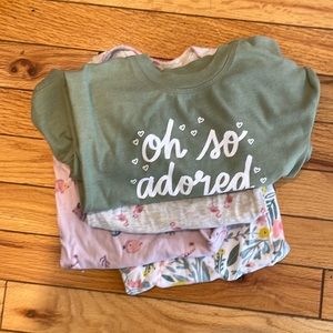 Short sleeve onesies total for 6 to 9 months